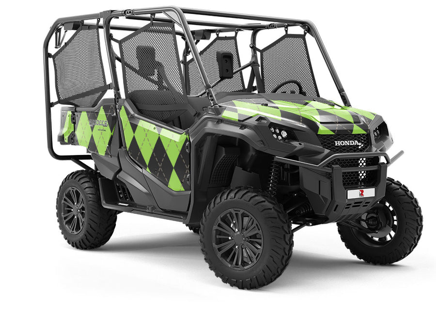 Avocado Tone Argyle Utility Vehicle Vinyl Wrap