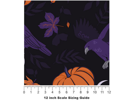 Awfully Familiar Birds Vinyl Film Pattern Size 12 inch Scale~Rwraps Awfully Familiar Birds Sizing Chart~2