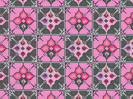 Azalea Tile Vinyl Wrap Pattern~Rwraps Series 914 Digitally Printed Vinyl Wrap~0