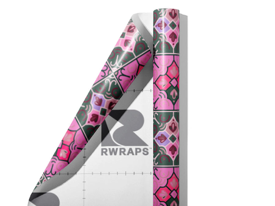 Azalea Tile Wrap Film Sheets~Rwraps Series 914 Azalea Tile Scrolled Sheet~4