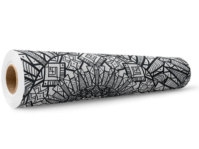 Aztek Sun Mandala Wrap Film Wholesale Roll~Rwraps Series 914 Digitally Printed Vinyl Roll~5