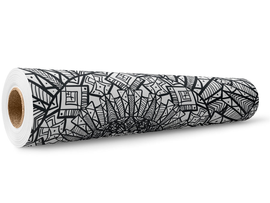 Aztek Sun Mandala Wrap Film Wholesale Roll~Rwraps Series 914 Digitally Printed Vinyl Roll~5