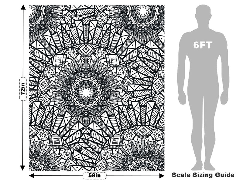 Aztek Sun Mandala Vehicle Wrap Scale~Rwraps Series 914 Aztek Sun Mandala Measurements~1