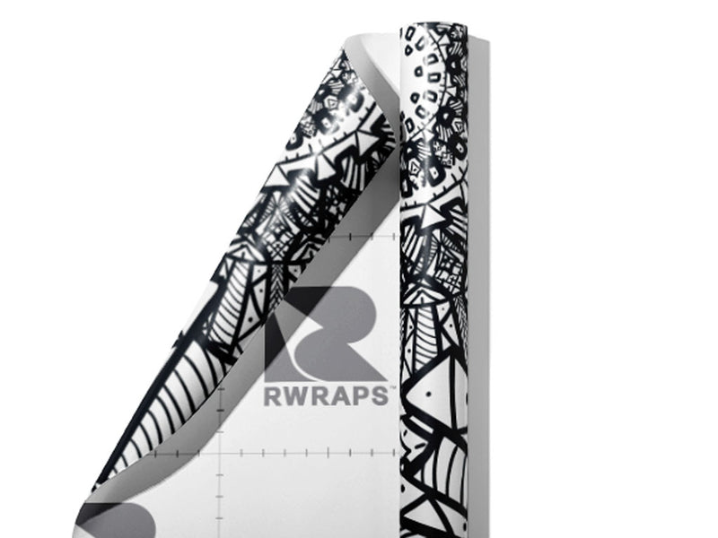 Aztek Sun Mandala Wrap Film Sheets~Rwraps Series 914 Aztek Sun Mandala Scrolled Sheet~3