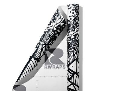 Aztek Sun Mandala Wrap Film Sheets~Rwraps Series 914 Aztek Sun Mandala Scrolled Sheet~3