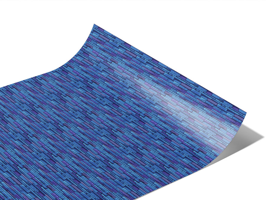 Azure  Brick Vinyl Wraps~Rwraps Series 914 Digitally Printed Vinyl Wrap~1