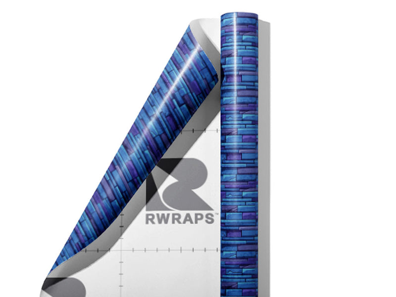 Azure  Brick Wrap Film Sheets~Rwraps Series 914 Azure  Brick Scrolled Sheet~4