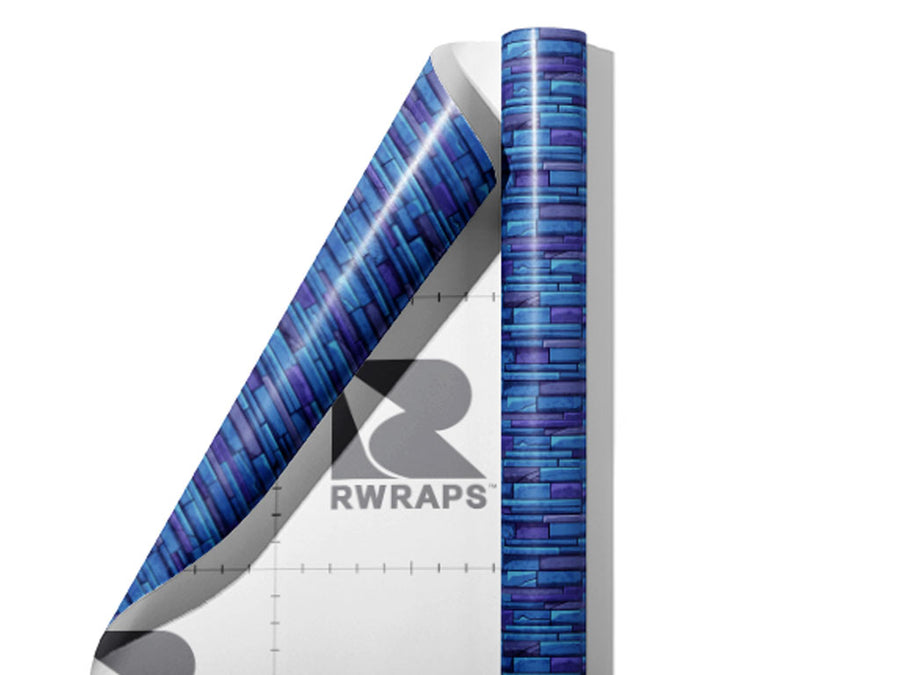 Azure  Brick Wrap Film Sheets~Rwraps Series 914 Azure  Brick Scrolled Sheet~4
