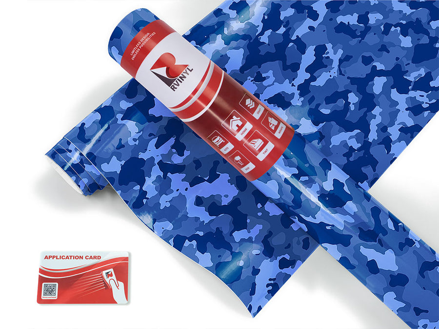 azure flecktarn camouflage Craft Vinyl Roll