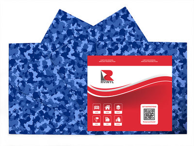 azure flecktarn camouflage Craft Vinyl Sheet Pack
