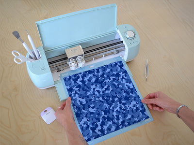 azure flecktarn camouflage Cricut Compatible Vinyl