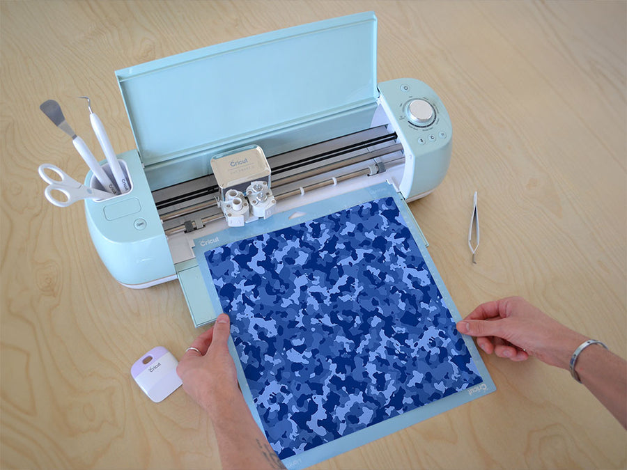 azure flecktarn camouflage Cricut Compatible Vinyl