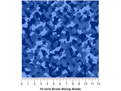 Azure Flecktarn Camouflage Vinyl Film Pattern Size 12 inch Scale~Rwraps Azure Flecktarn Camouflage Sizing Chart~3