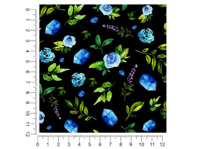 azure rose floral 1ft x 1ft Craft Sheets