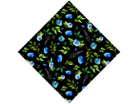 Azure Rose Floral Vinyl Wrap Pattern
