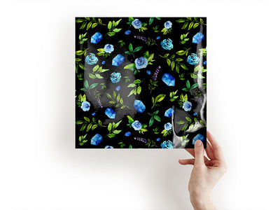 azure rose floral Craft Sheets