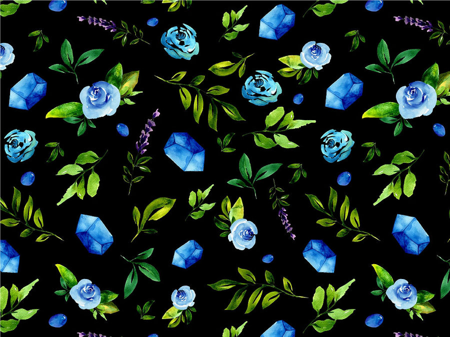 Azure Rose Floral Vinyl Wrap Pattern~Rwraps Series 914 Digitally Printed Vinyl Wrap~0