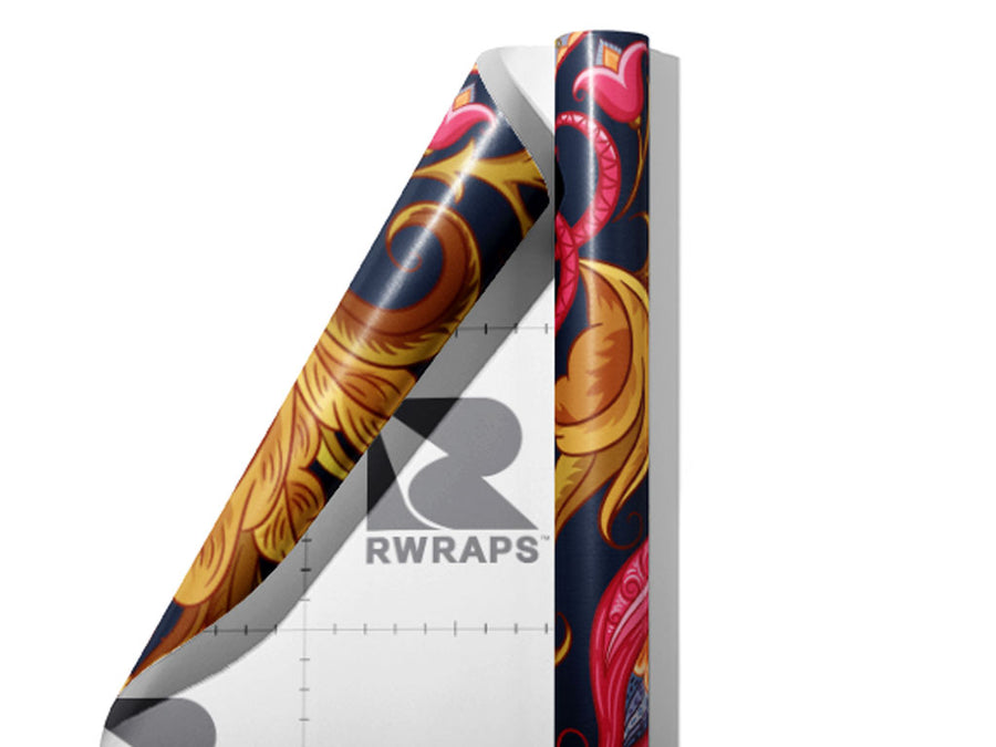 Babushka Babushka Paisley Wrap Film Sheets~Rwraps Series 914 Babushka Babushka Paisley Scrolled Sheet~3