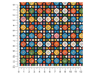 babushka rose mosaic 1ft x 1ft Craft Sheets