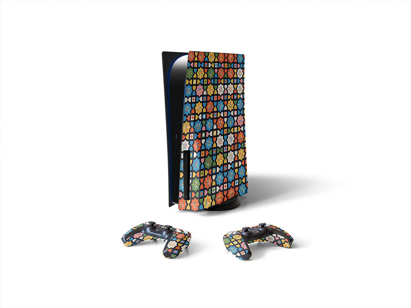 babushka rose mosaic Sony PS5 DIY Skin