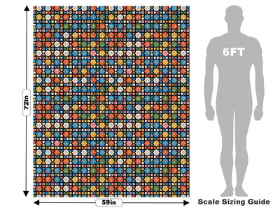 Babushka Rose Mosaic Vehicle Wrap Scale~Rwraps Series 914 Babushka Rose Mosaic Measurements~1