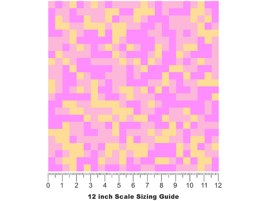 Baby Blanket Pixel Vinyl Film Pattern Size 12 inch Scale~Rwraps Baby Blanket Pixel Sizing Chart~2