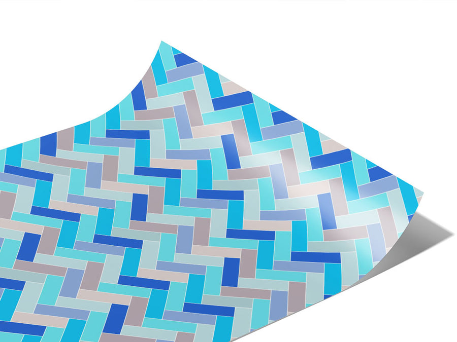 Baby Blue Brick Vinyl Wraps~Rwraps Series 914 Digitally Printed Vinyl Wrap~1