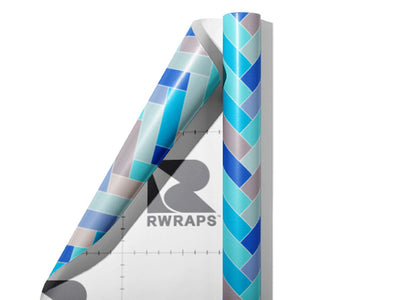 Baby Blue Brick Wrap Film Sheets~Rwraps Series 914 Baby Blue Brick Scrolled Sheet~4