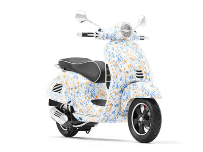 Baby Blues Paint Splatter Vespa Scooter Wrap Film