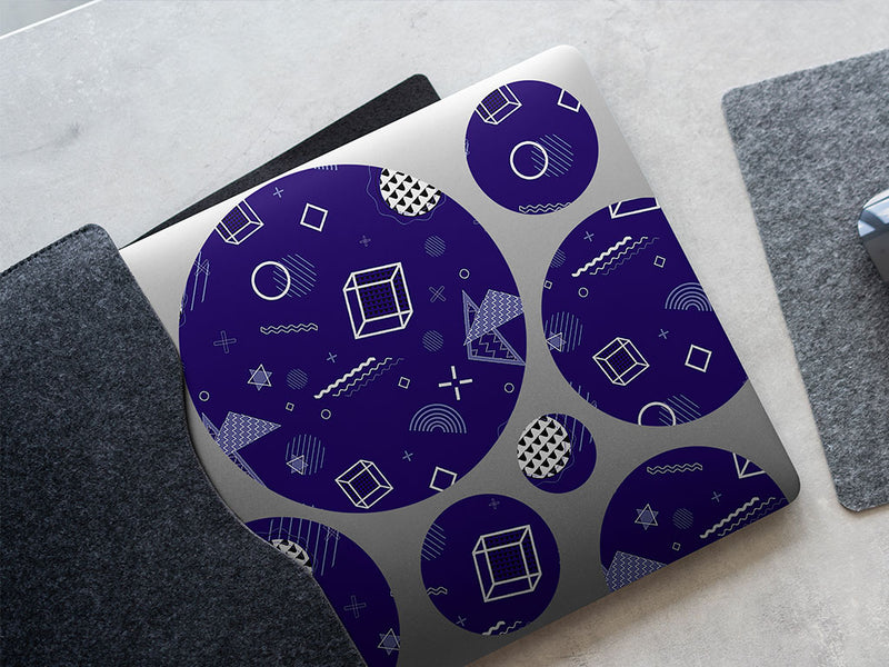 back again abstract geometric DIY Laptop Stickers