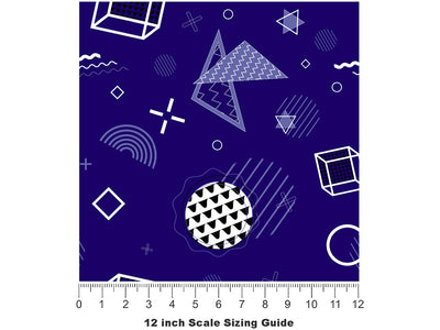Back Again Abstract Vinyl Film Pattern Size 12 inch Scale~Rwraps Back Again Abstract Sizing Chart~2