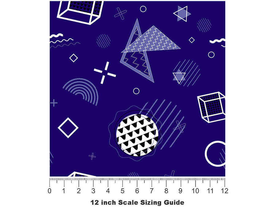 Back Again Abstract Vinyl Film Pattern Size 12 inch Scale~Rwraps Back Again Abstract Sizing Chart~2