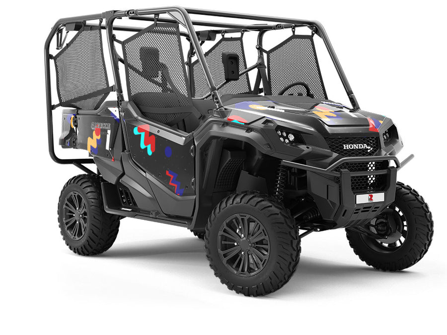 Background Retro Abstract Utility Vehicle Vinyl Wrap