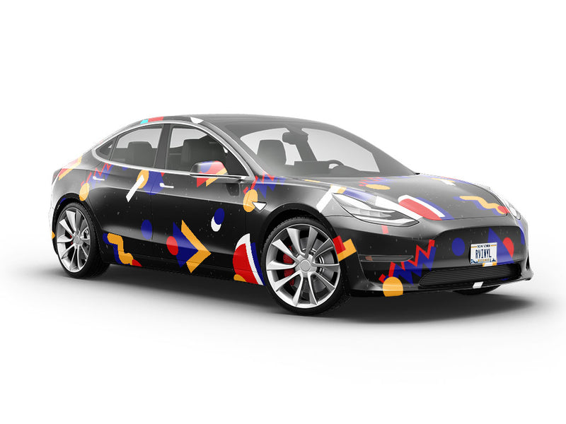 Background Retro Abstract Vehicle Vinyl Wrap