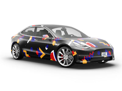 Background Retro Abstract Vehicle Vinyl Wrap