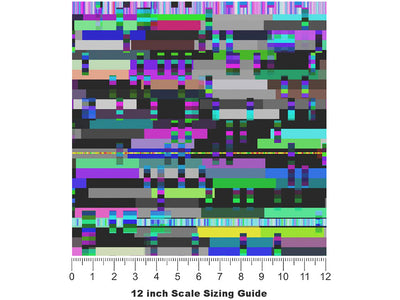 Backup Needed Technology Vinyl Film Pattern Size 12 inch Scale~Rwraps Backup Needed Technology Sizing Chart~3