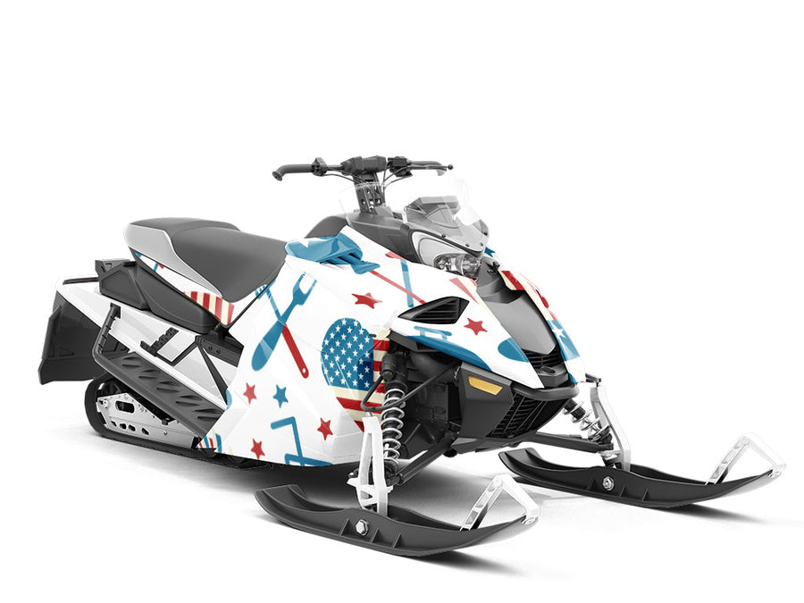 Backyard Barbecue Americana Custom Wrapped Snowmobile