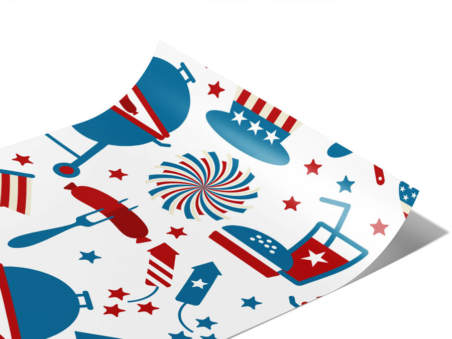 Backyard Barbecue Americana Vinyl Wraps~Rwraps Series 914 Digitally Printed Vinyl Wrap~1