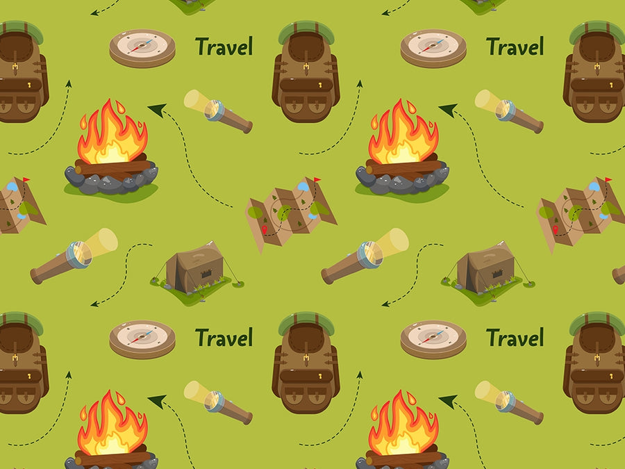 Backyard Explorations Camping Vinyl Wrap Pattern~Rwraps Series 914 Digitally Printed Vinyl Wrap~0