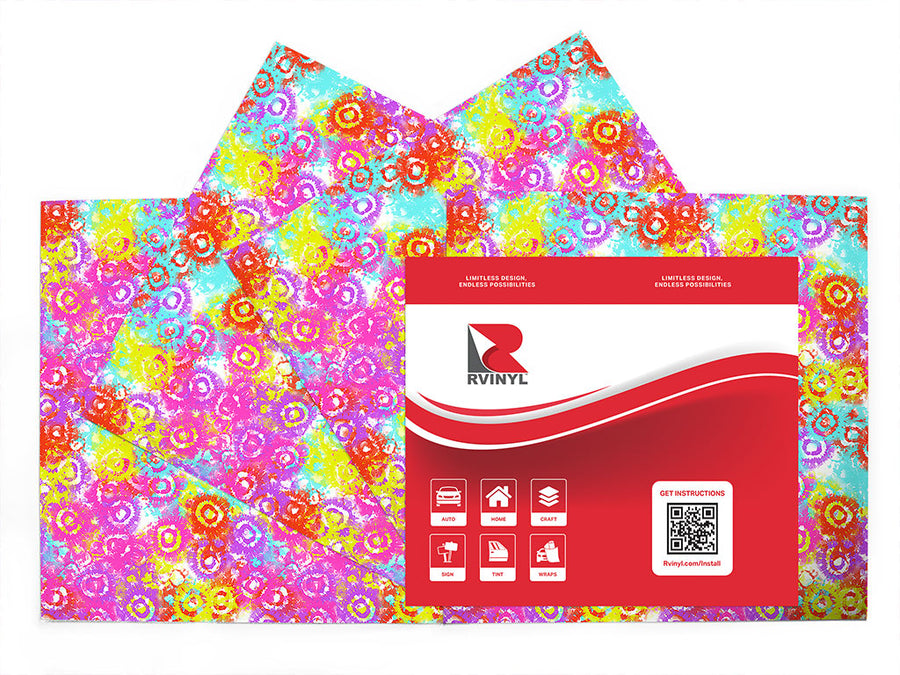 bacterial beauty tie dye Craft Vinyl Sheet Pack