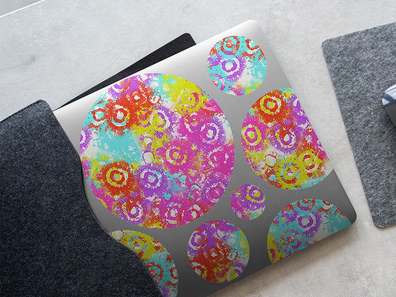 bacterial beauty tie dye DIY Laptop Stickers