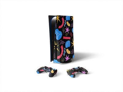 bad boy abstract geometric Sony PS5 DIY Skin
