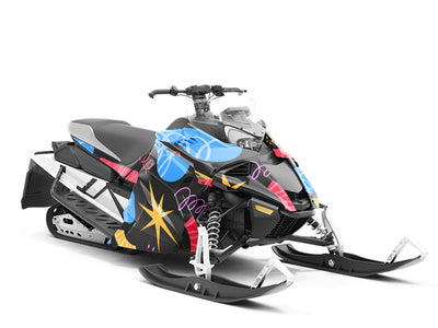 Bad Boy Abstract Custom Wrapped Snowmobile