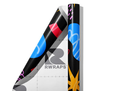 Bad Boy Abstract Wrap Film Sheets~Rwraps Series 914 Bad Boy Abstract Scrolled Sheet~3