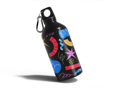 bad boy abstract geometric Water Bottle DIY Stickers