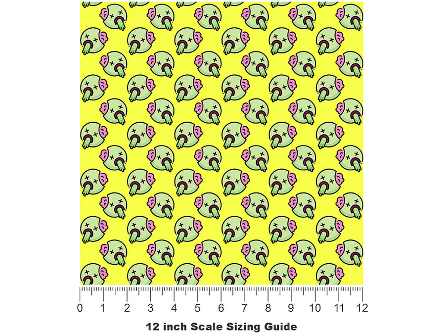 Bad Meal Zombie Vinyl Film Pattern Size 12 inch Scale~Rwraps Bad Meal Zombie Sizing Chart~2