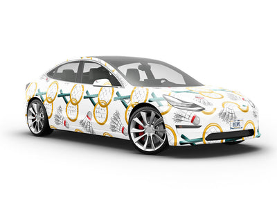 Badminton Practice Sport Vehicle Vinyl Wrap