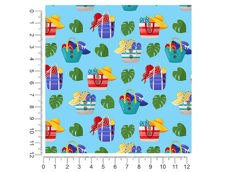 bags packed summertime 1ft x 1ft Craft Sheets