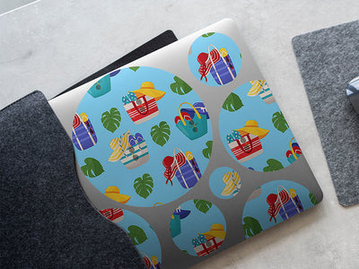 bags packed summertime DIY Laptop Stickers