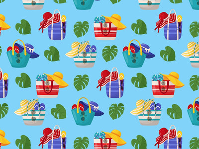 Bags Packed Summertime Vinyl Wrap Pattern~Rwraps Series 914 Digitally Printed Vinyl Wrap~0